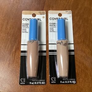 Covergirl Clean Matte Concealer Bundle of 2 NEW  215-220 Medium 105-119